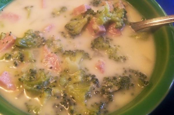 sopa de brócoli con queso bajo en carbohidratos
