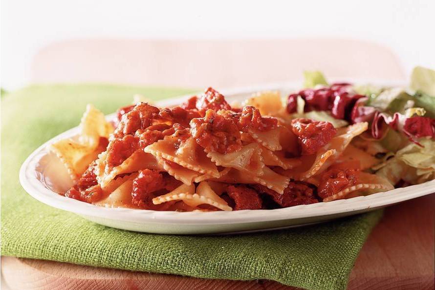 Pasta con salami Receta Hoy