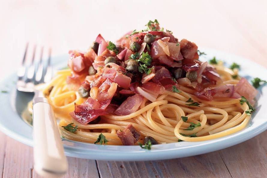 Espaguetis Con Salsa De Anchoa Y Cebolla Receta Hoy