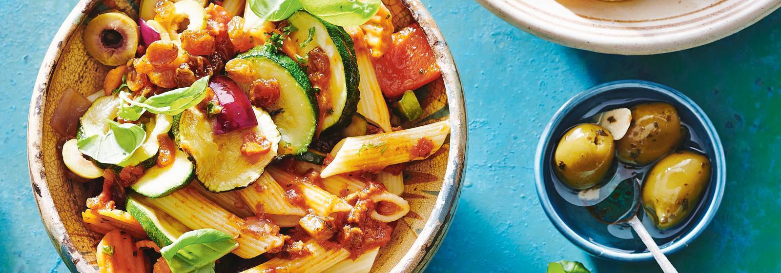 Ensalada de pasta siciliana alla caponata Receta Hoy