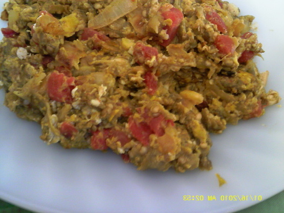 Mirza Ghasemi Puré De Berenjenas Con Huevos Mirza Ghasemi Puré De Berenjenas Con Huevos